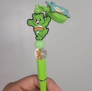 Care Bears Green Rainbow Pen with Bear Charm